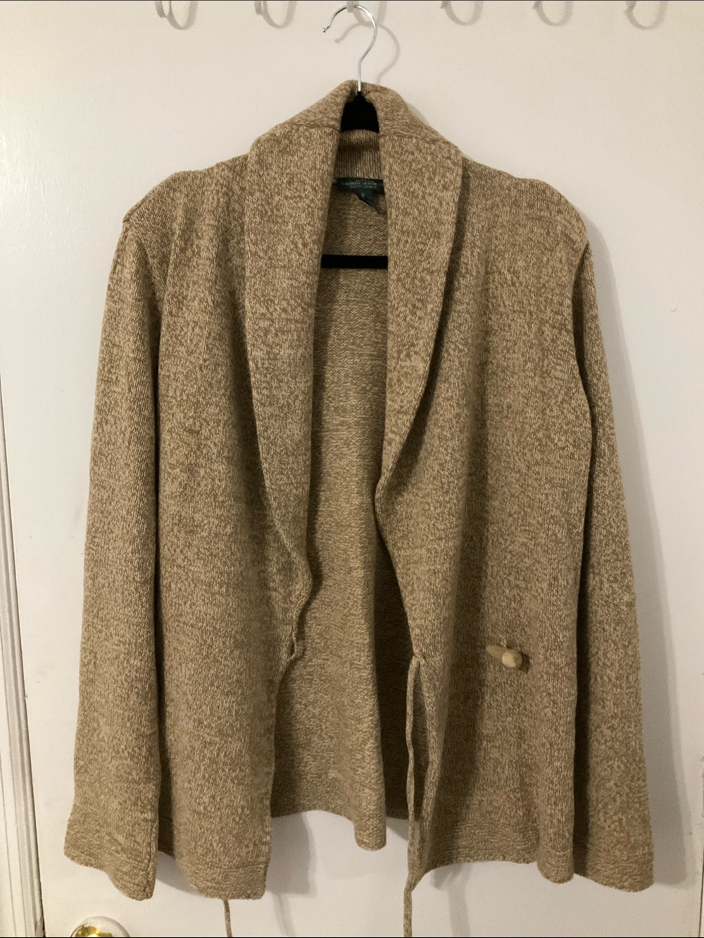 Lauren  Ralph Lauren Jeans Shawl Collar Cardigan With Toggle button Closure SZ L - Picture 3 of 4